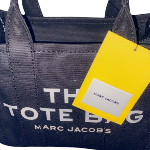 NWT THE MARC JACOBS TOTE BAG, BLACK DENIM, SMALL SIZE - Picture 2 of 5
